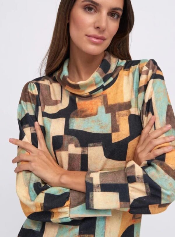Vestido estampado de punto
